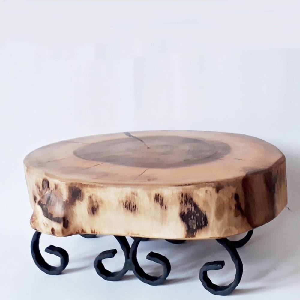 Walnut Wooden Service Stand K2684